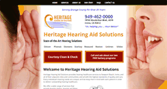 Desktop Screenshot of heritagehearingaidsolutions.com
